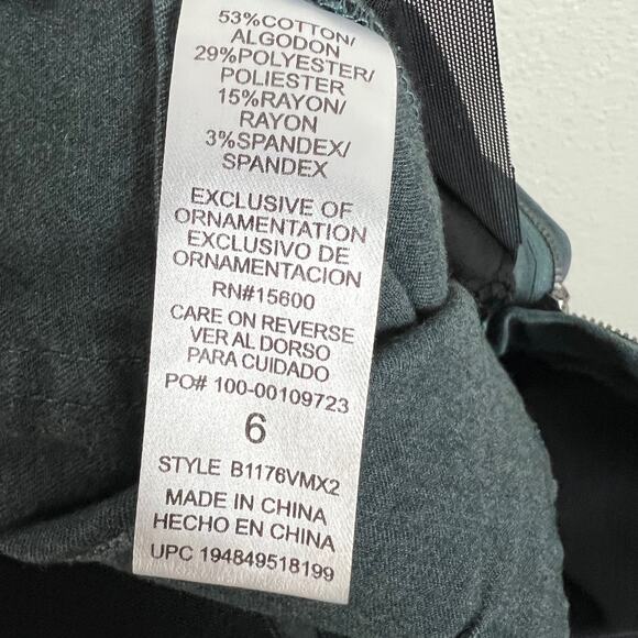 Democracy Women's Size 6 "Ab"solution® Colored Ankle Skimmer Pants Teal Blue - Picture 7 of 9